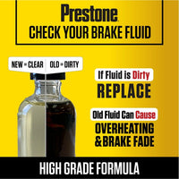 Prestone Dot 4 Brake Fluid - 12 fl oz- Synthetic, High Grade, 50,000 mile EasyOptionXY LLC