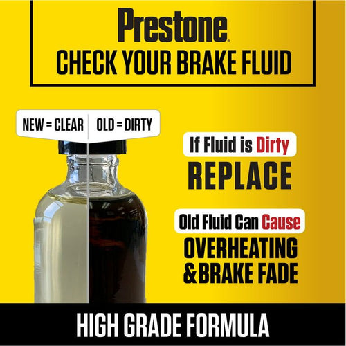 Prestone Dot 4 Brake Fluid - 12 fl oz- Synthetic, High Grade, 50,000 mile EasyOptionXY LLC