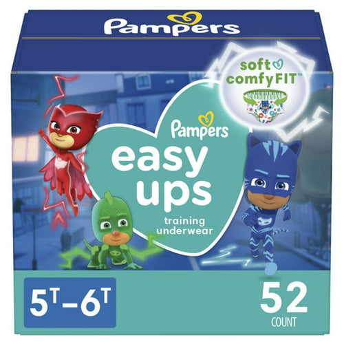 Pampers Easy Ups Training Underwear Boys Size 7 5T-6T, 52 Count EasyOptionXY LLC