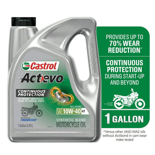 Castrol Actevo 4T 10W-40 Part Synthetic Motorcycle Oil, 1 Gallon EasyOptionXY LLC