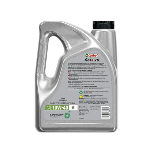 Castrol Actevo 4T 10W-40 Part Synthetic Motorcycle Oil, 1 Gallon EasyOptionXY LLC
