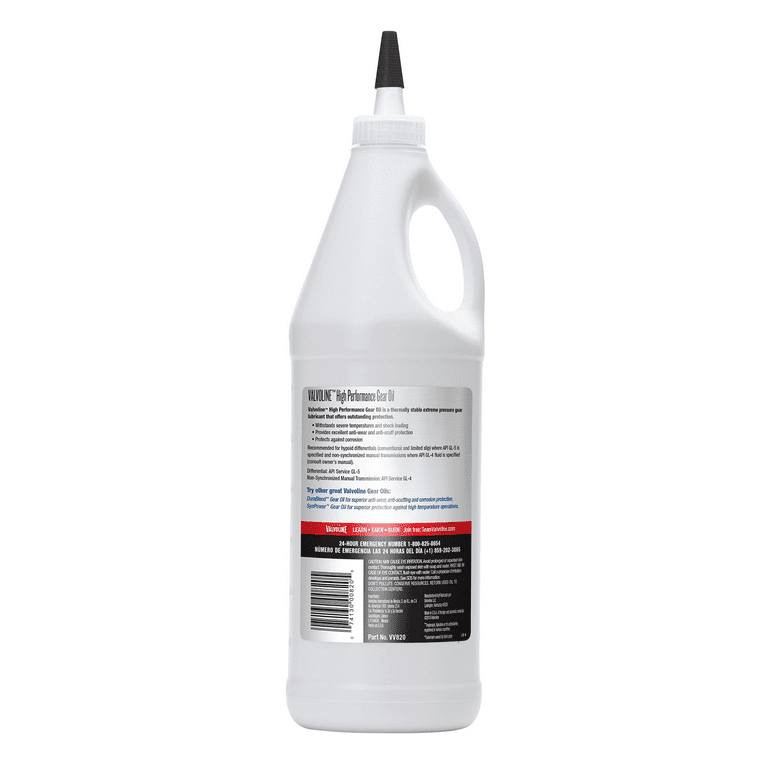 Valvoline High Performance 75W-90 Gear Oil 1 QT EasyOptionXY LLC