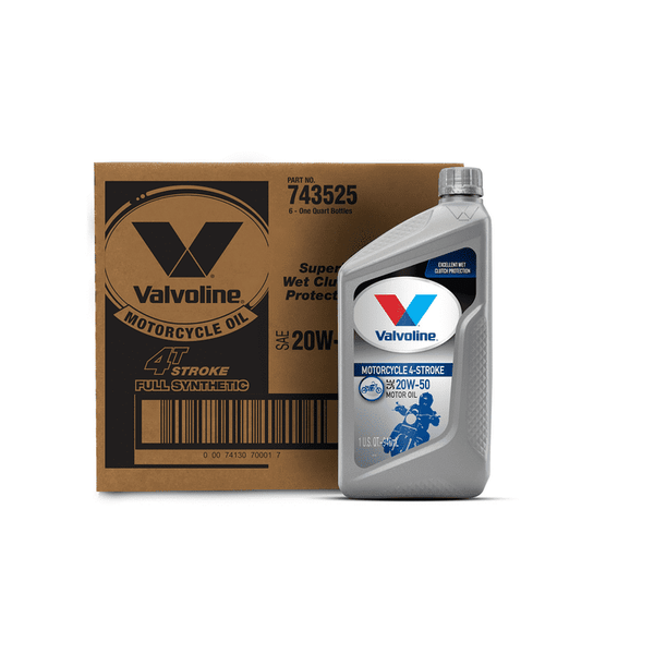 Valvoline 4-Stroke Motorcycle Full Synthetic SAE 20W-50 Motor Oil 1 QT, Case of 6 1 QT, Case of 6 20W-50 EasyOptionXY LLC