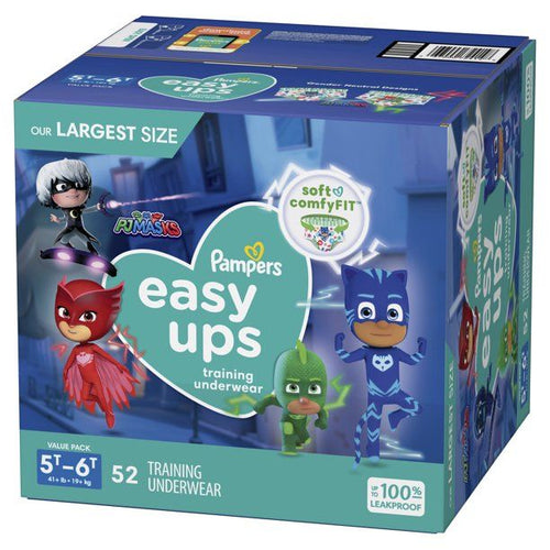 Pampers Easy Ups Training Underwear Boys Size 7 5T-6T, 52 Count EasyOptionXY LLC