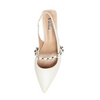 Sophia Slingback Pumps Ivory Vaila Shoes