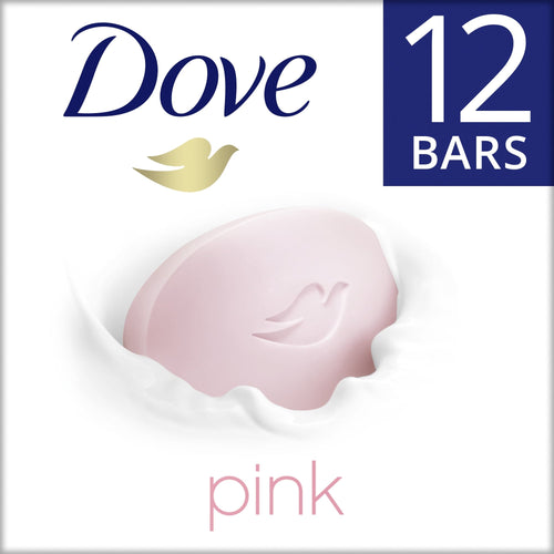 Dove Beauty Bar Women's Bath Soap Gentle Pink Rosa Moisturizing All Skin, 3.75 oz 12 Bars EasyOptionXY LLC