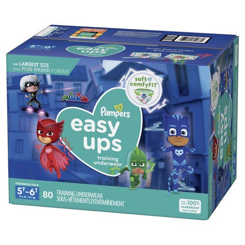 Pampers Easy Ups Training Underwear Boys Size 7 5T-6T, 80 Count EasyOptionXY LLC