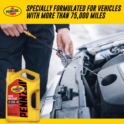 Pennzoil High Mileage 10W-40 Motor Oil for Vehicles over 75K Miles, 5 Quart EasyOptionXY LLC