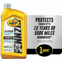 Pennzoil Platinum Full Synthetic 5W-20 Motor Oil, 1-Quart EasyOptionXY LLC
