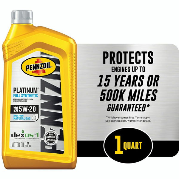 Pennzoil Platinum Full Synthetic 5W-20 Motor Oil, 1-Quart EasyOptionXY LLC