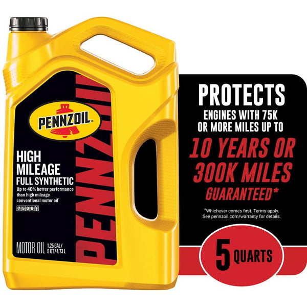 Pennzoil Full Synthetic High Mileage 0W-20 Motor Oil, 5 Quart EasyOptionXY LLC