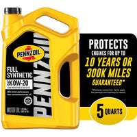 Pennzoil Full Synthetic 0W-20 Motor Oil, 5 Quart EasyOptionXY LLC