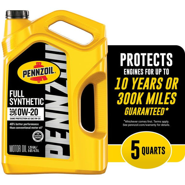 Pennzoil Full Synthetic 0W-20 Motor Oil, 5 Quart EasyOptionXY LLC