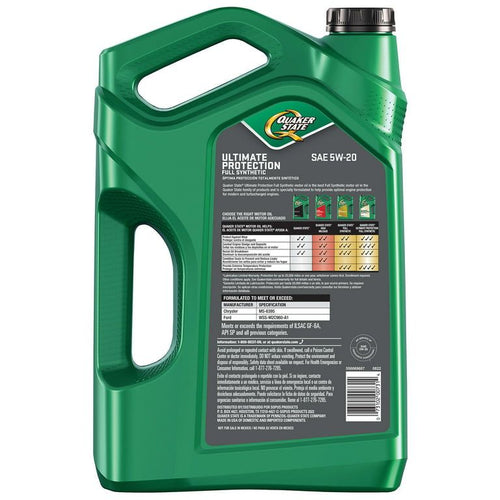 Quaker State Ultimate Protection Full Synthetic 5W-20 Motor Oil, 5 Quart EasyOptionXY LLC