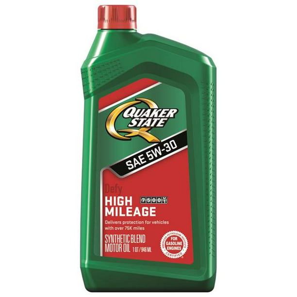 Quaker State High Mileage 5W-30 Synthetic Blend Motor Oil, 1 Quart EasyOptionXY LLC