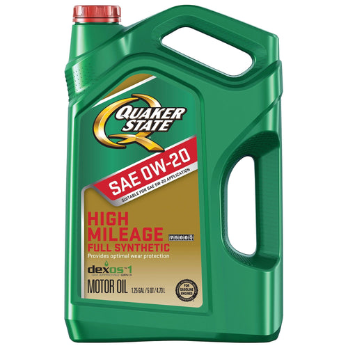Quaker State Full Synthetic Dexos High Mileage 0W-20 Motor Oil, 5 Quart EasyOptionXY LLC