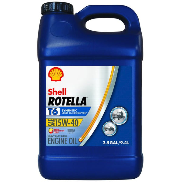 Shell Rotella T6 Full Synthetic 15W-40 Diesel Engine Motor Oil, 2.5 Gallon EasyOptionXY LLC