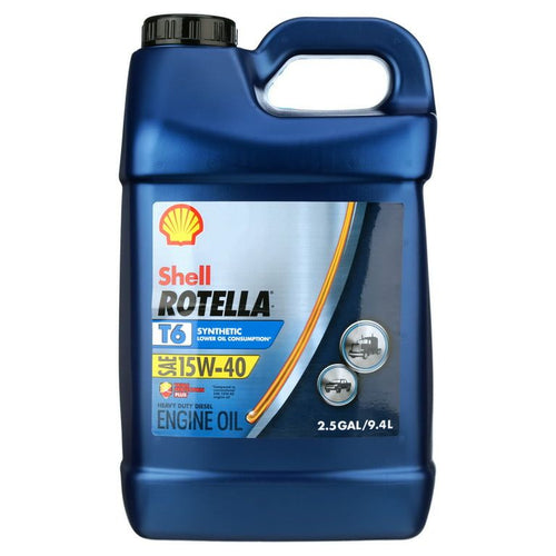 Shell Rotella T6 Full Synthetic 15W-40 Diesel Engine Motor Oil, 2.5 Gallon EasyOptionXY LLC
