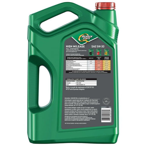 Quaker State Full Synthetic Dexos High Mileage 5W-30 Motor Oil, 5 Quart EasyOptionXY LLC