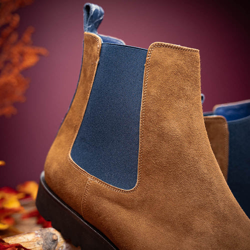 Zelli Italia Zelli Italia 46-210-CGN GIANNA Suede Chelsea Boot, Cognac