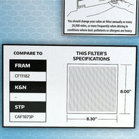 SuperTech Cabin Air Filter 5760, Replacement Air/Dust Filter for Honda EasyOptionXY LLC