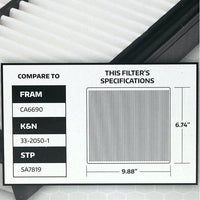 Super Tech 3330 Engine Air Filter, Replacement Filter for Toyota or Toyota Truck EasyOptionXY LLC