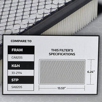 Super Tech 1540 Engine Air Filter, Replacement Filter for GM or Chevrolet EasyOptionXY LLC