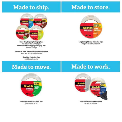 Scotch 893 Premium Heavy Duty Strapping Tape, 1 inch x 60 Yards, Transparent EasyOptionXY LLC