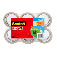 Scotch Greener Packaging Tape, 1.88" x 49.2 yd., Clear, 6 Rolls EasyOptionXY LLC