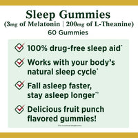Nature's Bounty Melatonin Sleep Aid Gummies, 3 mg, 60 Count EasyOptionXY LLC