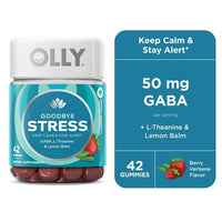 OLLY Goodbye Stress Gummy, GABA, L-Theanine, Lemon Balm, Berry, 42 Count EasyOptionXY LLC
