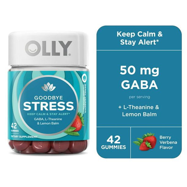 OLLY Goodbye Stress Gummy, GABA, L-Theanine, Lemon Balm, Berry, 42 Count EasyOptionXY LLC