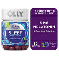 OLLY Extra Strength Sleep Gummy Supplement, 5mg Melatonin, L Theanine, Blackberry, 50 Count EasyOptionXY LLC