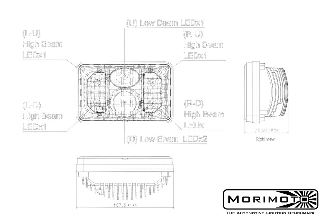 Morimoto Sealed4 Bi-LED Headlight (4x6)