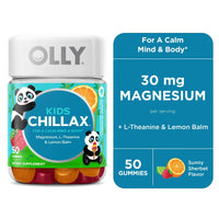 OLLY Kids Chillax Gummy, Chewable Supplement, Magnesium, L-Theanine, Sunny Sherbet, 50 Count EasyOptionXY LLC