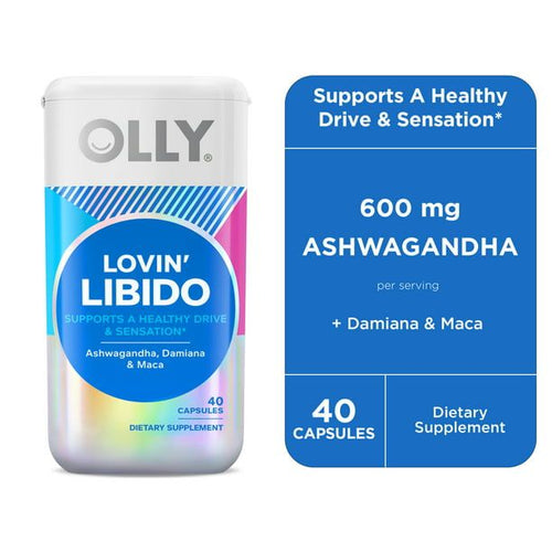 OLLY Lovin' Libido Capsule Supplement, Ashwaganda, Damiana, 40 Count EasyOptionXY LLC