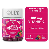 OLLY Immunity Gummy, Immune Support, Elderberry, Zinc, Vitamin C, 45 Count EasyOptionXY LLC
