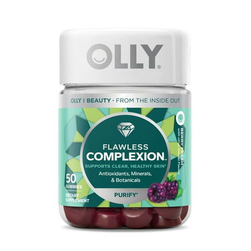 OLLY Flawless Complexion Gummy, Skin Support Supplement, Vitamins E, A, Zinc, 50 Count EasyOptionXY LLC