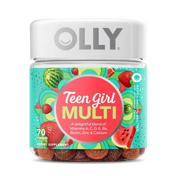 OLLY Teen Girl Multivitamin Gummies, Berry Melon, 70 Count EasyOptionXY LLC
