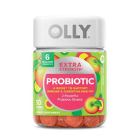 OLLY Extra Strength Probiotic Gummy, 6 Billion CFUs, 2 Strains, Supplement, 50 Count EasyOptionXY LLC