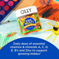 OLLY Kids Multivitamin Gummy Worm, Vitamins A, C, D, E, Bs & Zinc, 70 Count EasyOptionXY LLC