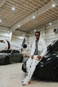 Happy Pockets Windbreaker Zip-Up Jacket (White) Fly Supply Co