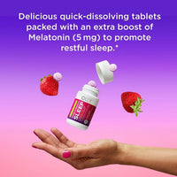 OLLY Extra Strength Sleep Fast Dissolves Supplement, 5mg Melatonin, Lemon Balm, Vegan, Strawberry, 30 Count EasyOptionXY LLC