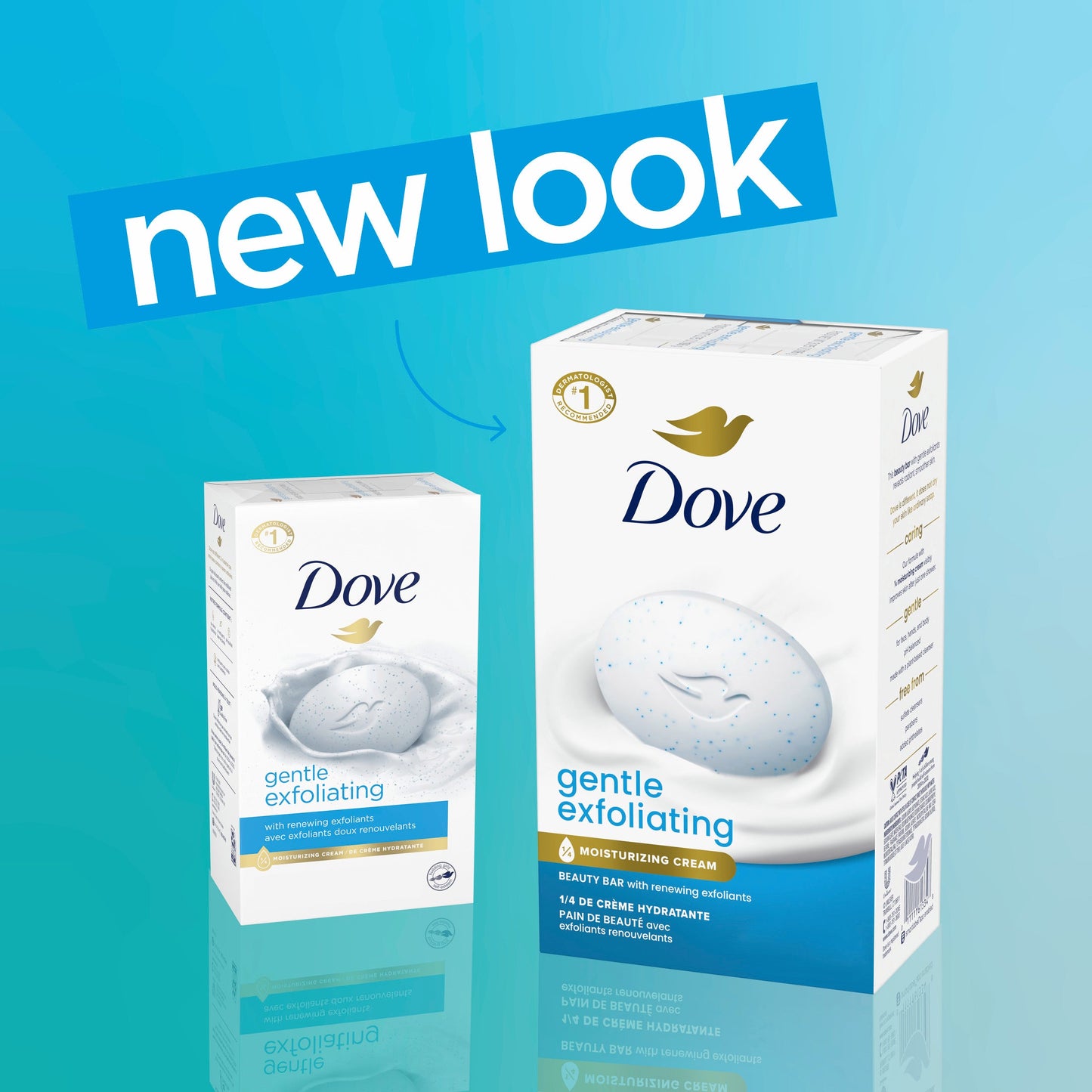 Dove Beauty Bar Soap for Women Gentle Exfoliating All Skin, 3.75 oz 8 Bars EasyOptionXY LLC