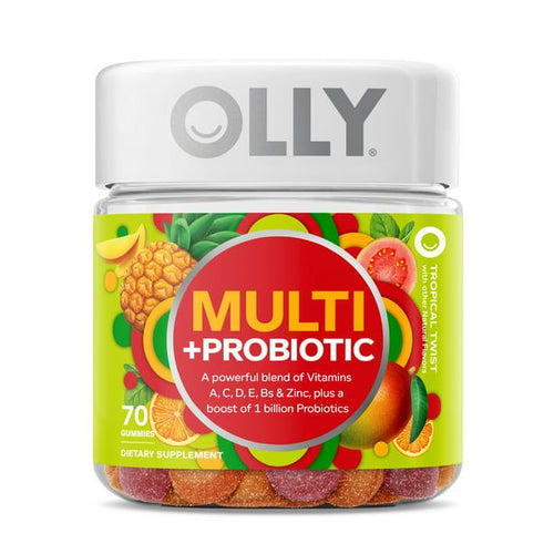 OLLY Adult Multi + Probiotic Gummy, Daily Multivitamin Supplement, Vitamin A, C, E, 70 Count EasyOptionXY LLC