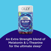 OLLY Extra Strength Sleep Gummy Supplement, 5mg Melatonin, L Theanine, Blackberry, 70 Count EasyOptionXY LLC