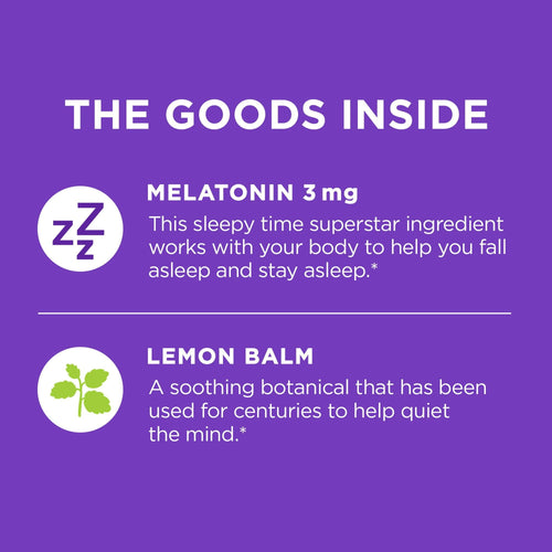 OLLY Sleep Fast Dissolves Supplement, 3 mg Melatonin, Lemon Balm, Vegan, Strawberry, 30 Count EasyOptionXY LLC