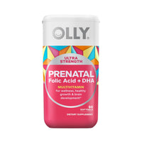 OLLY Ultra Strength Prenatal Multivitamin Softgels, Folic Acid + DHA, 60 Count EasyOptionXY LLC