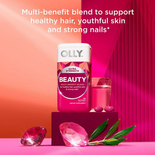 OLLY Ultra Strength Beauty Softgels, Healthy Hair, Skin and Nails, Supplement, 30 Count EasyOptionXY LLC