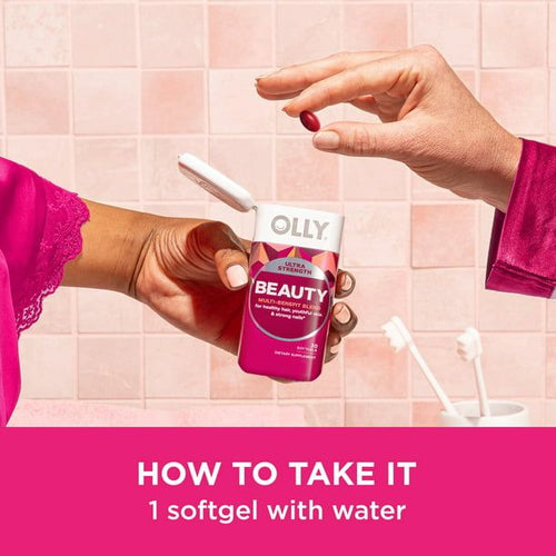 OLLY Ultra Strength Beauty Softgels, Healthy Hair, Skin and Nails, Supplement, 30 Count EasyOptionXY LLC